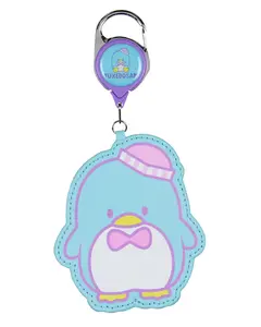 Sanrio Tuxedo Sam Lanyard with ID Badge Holder Hello Kitty and Friends Retractable Character Carabiner for Keys Keychain Wallet
