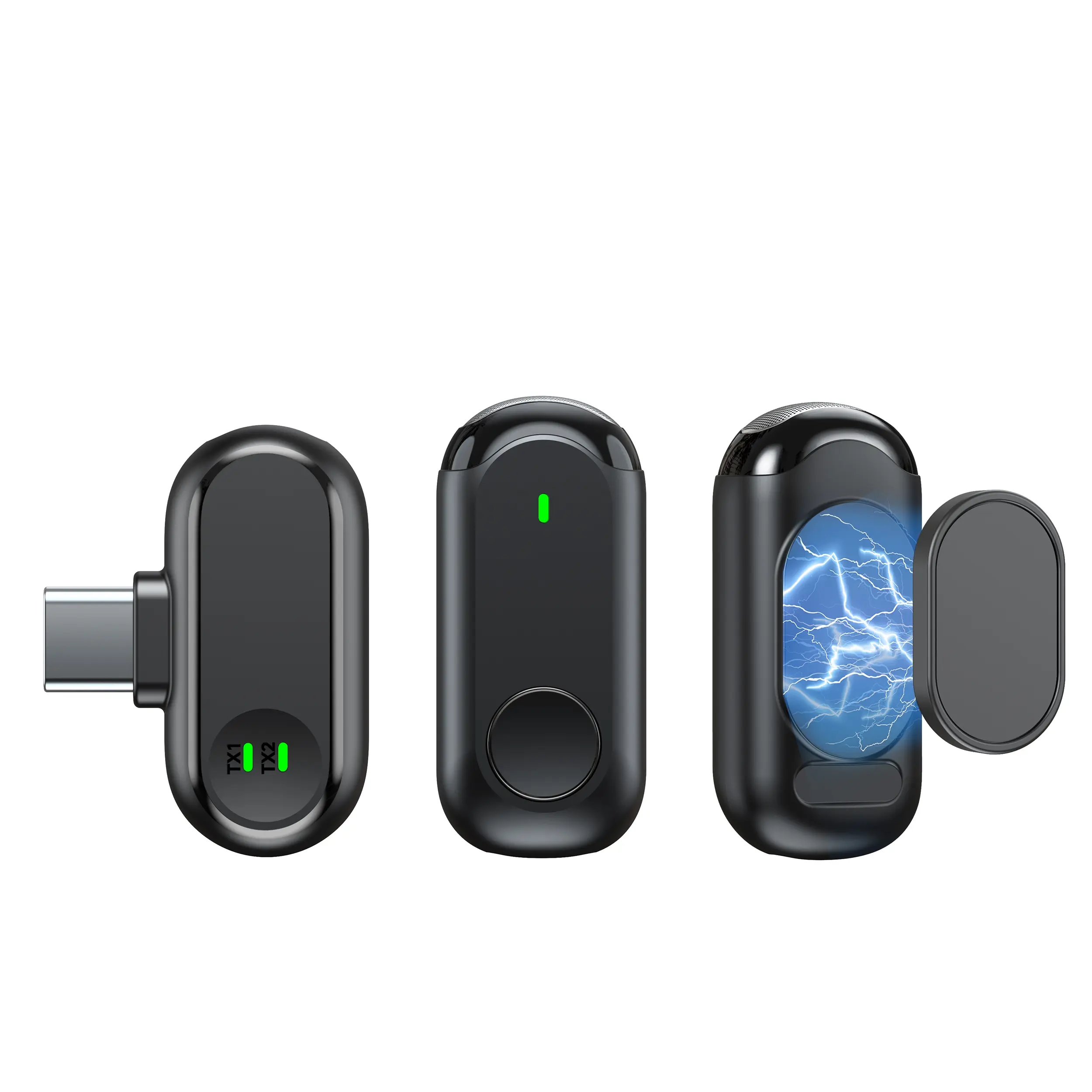 Wireless Mini Lapel Microphone for iPhone & Android - Plug & Play Professional Portable Mic with Noise Reduction, Mute, Reverb for YouTube, TikTok Vlog