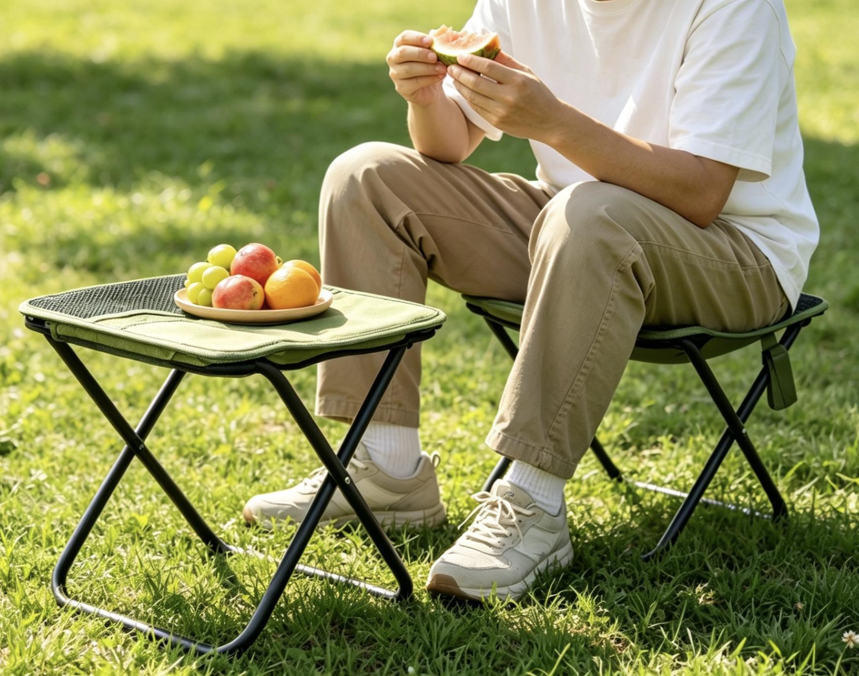 Mini Portable Folding Stool Outdoor Lightweight Seat Heavy Duty Foldable Chair for Camping Fishing Hiking Travel Backpacking