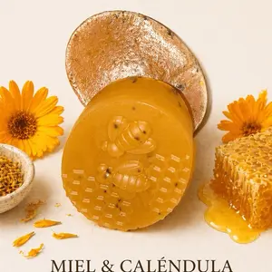 Honey Harvest Soap Bar with Raw Honey & Calendula - Nourishing Gentle Cleanse Handmade Natural Soap for Soft Smooth Skin Daily Use