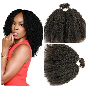 Lockbraids Kinky Curly Crochet Human Hair for Miracle Knots & Mini Twists Feather Crochet Human Hair for Boho Braids Knotless Pre-separated,50strands/56-60g for each Bundle,Full Head 4 to 5 Bundles Recommented #Tiktokshop #Miracleknots #Protectivestyles