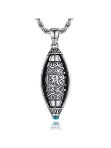 Men's Lucky Nine-Eye Dzi Rotating Necklace, Trendy Sweater Chain, Feng Shui Pendant, Unique Couple Jewelry, Stylish and Cool Design