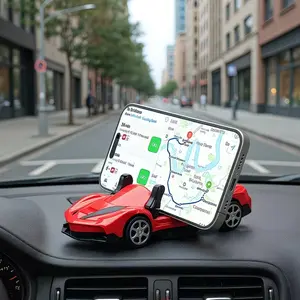 Sports Car Style Phone Holder, Dashboard Phone Mount, Rotatable Dashboard Phone Stand, Secure & Convenient Mobile Support