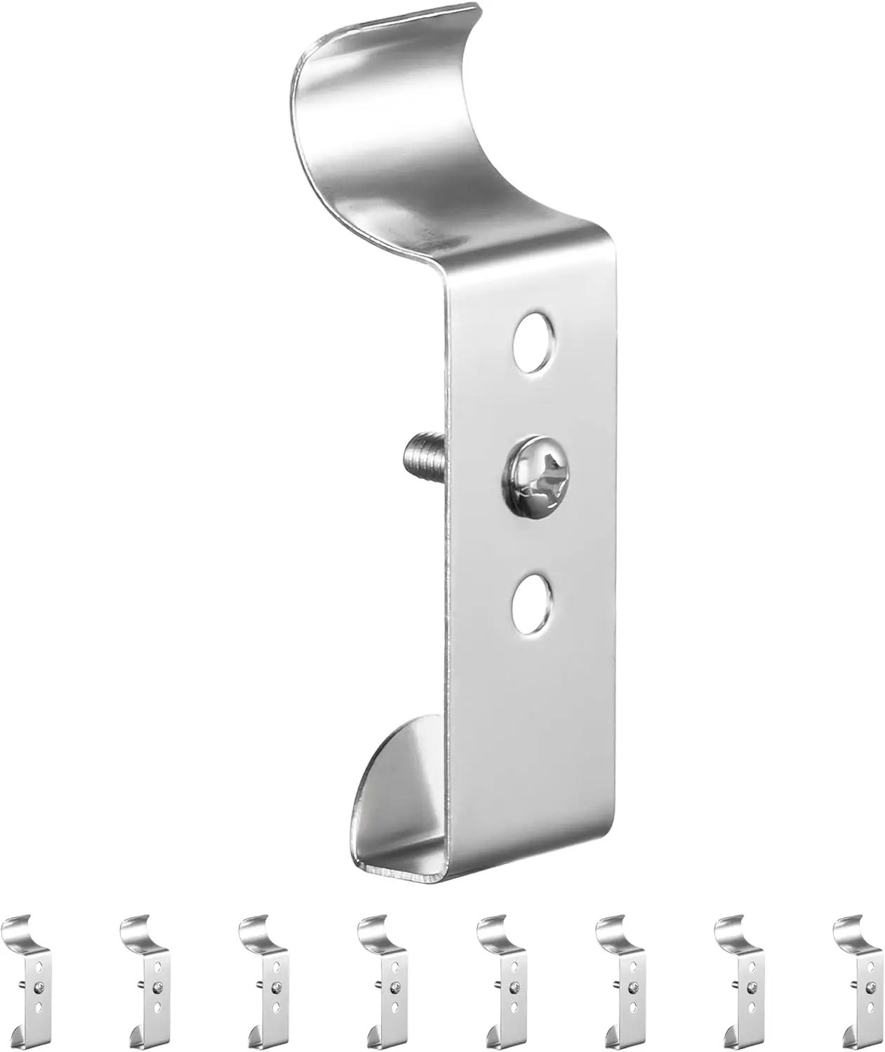 Antimbee 8-Pack Heavy-Duty 304 SS Vinyl Siding Hangers, Minimalist Adjustable Durable No-Hole Damage-Free Weatherproof Organiser Clips, Non-Slip Foldable Hanging Gear Hooks (13lbs Max) for Easy Installation & Home Decor Mounting