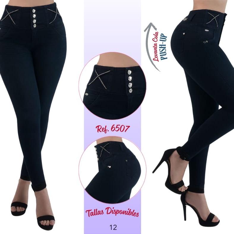 Diseñados con pinzas estratégicas que realzan tus glúteos de forma natural jeans Colombianos