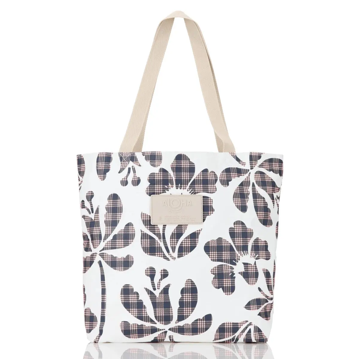 Aloha Collection "Palaka Fleur" Reversible Tote - Neptune