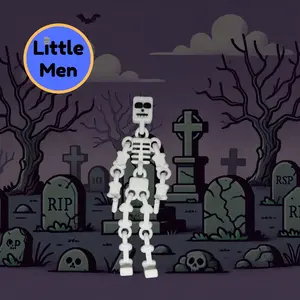 3D Printed Articulated Skeleton Fidget Toy | Stress Relief Sensory Toy for Kids & Adults | ADHD Anxiety Desk Toy | Fun Collectible Toy