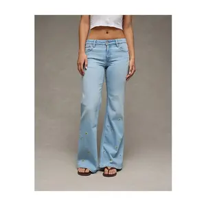 AE Stretch Low-Rise Floral Flare Jean