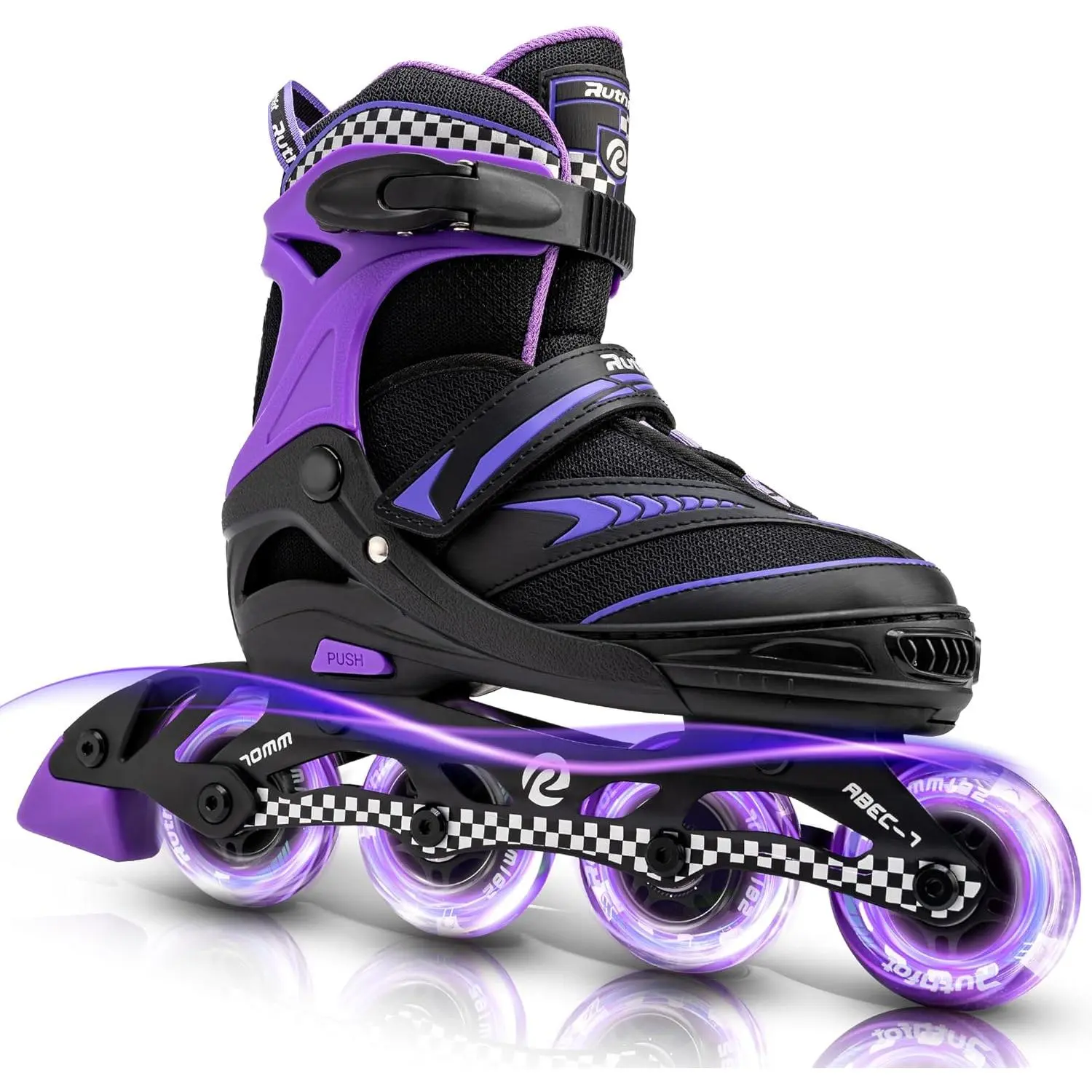 Adjustable Inline Skates for  and  with Full Light Up Wheels, Outdoor Rollerskates for  and Women