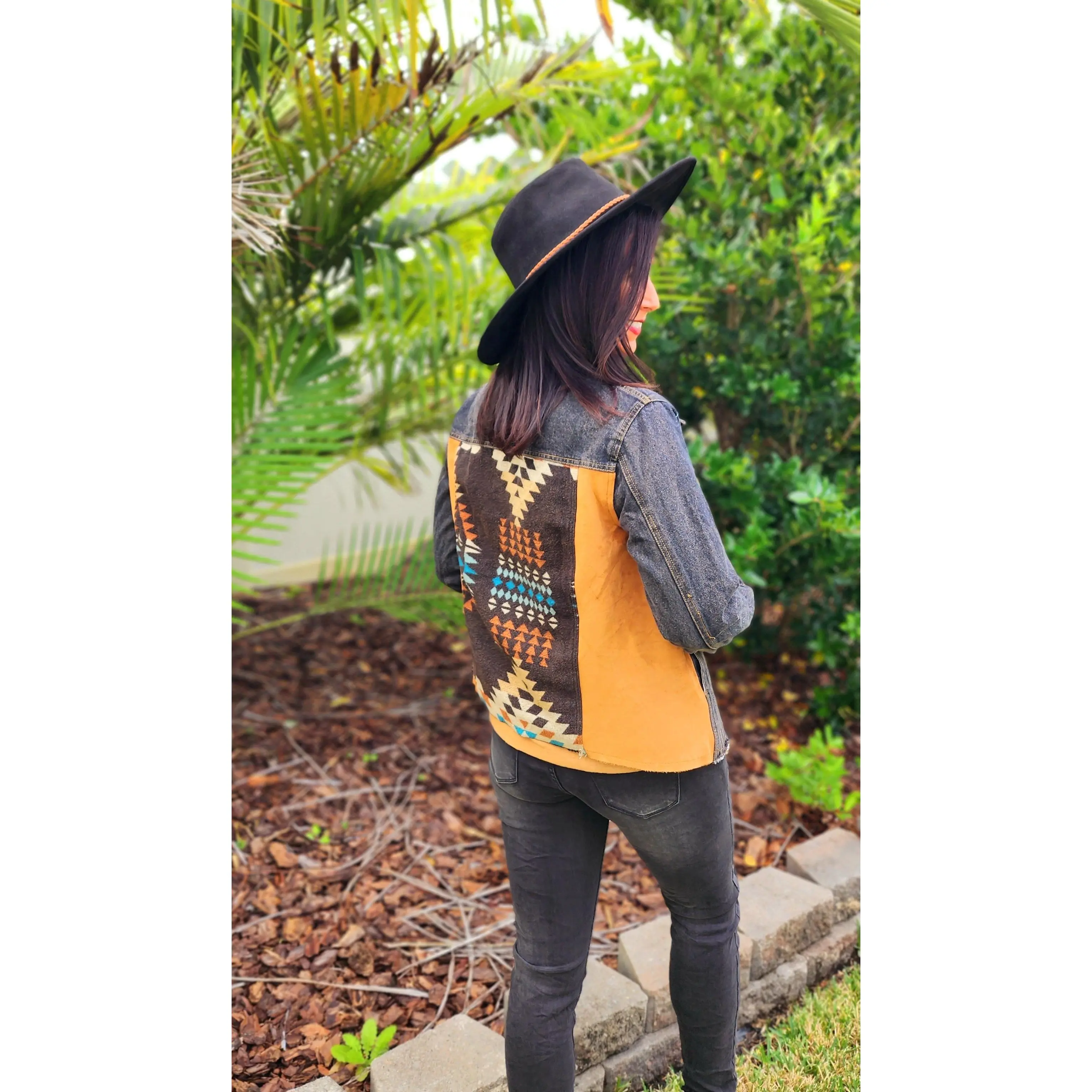 Blue Buttercup Aztec Denim Jacket