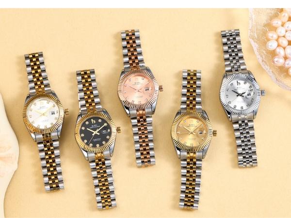 BUREI Women's Business Watch with Day Date, Analog Quartz Movement, Silver Stainless Steel Bracelet, Fashion Ladies Watch, Small Face, Diamond, Waterproof BUREI Women's Business Watch with Day Date, Analog Quartz Movement, Silver Stainless Steel Bracelet, Fashion Ladies Watch, Small Face, Diamond, Waterproof
