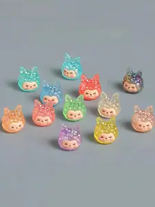 20pcs Cute Luminous Mini Resin Sheep Ornaments, Fun Mini Kiki Figurines, Mixed Pastels, Cute Expressions, No Electricity Required, Indoor And Outdoor Office Desktop Decoration, Small Animal Model, DIY Small Accessories, Cute Collectible Figurines