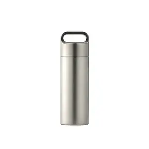 Stainless Steel Multi-Functional Pill Box with Sealed Compartment, Waterproof Keychain Storage Bottle, Outdoor Essential Medicine Holder Healthcare, Medical Organizer