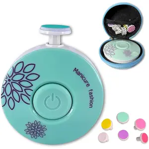 Electric Baby Nail Trimmer & Baby Nail File, Safe and Quiet Baby Nail Clippers with 6 Grinding Heads, Baby Nail Grooming Kit for Newborn, Infant, Toddler & Adult.