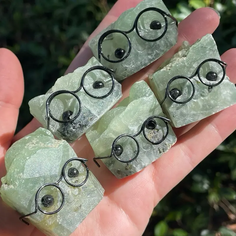 Prehnite with Epidote Crystal Pet Rock Buddies