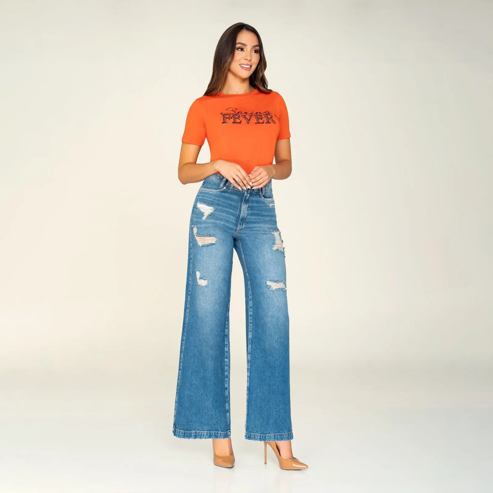 7048 Colombian Deluxe Casual Jeans, Comfortable Fits, High-Quality Fabric Garment, Stylish Bottom (Back Not Ripped)