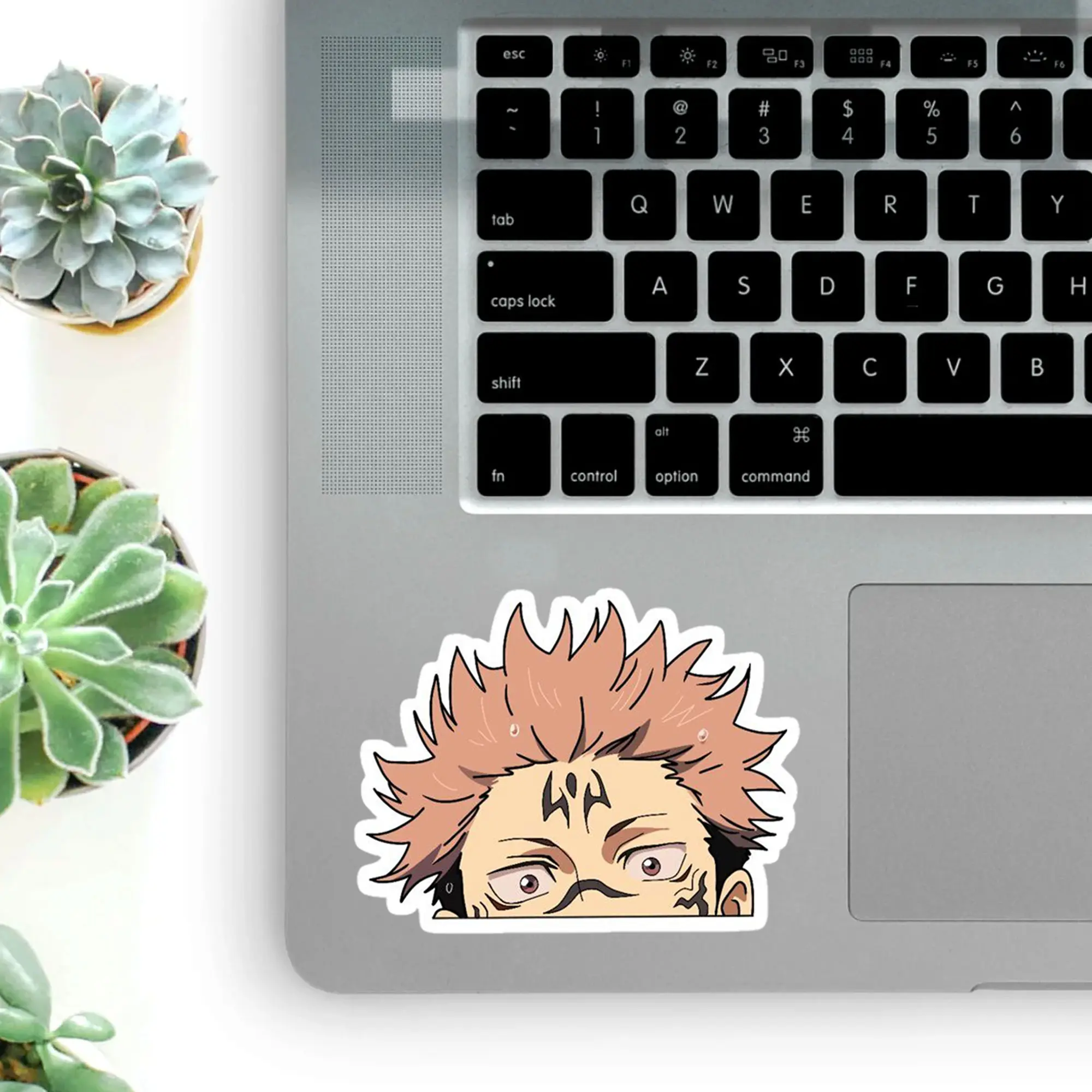 Sukuna Peeking Vinyl Sticker, Jujutsu Kaisen Anime Decal, Cute Chibi Villain Sticker, Manga Car Laptop Sticker, Gift for Fans