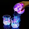 LED Liquid-Activated Round Tumblers Set (2-4-6 Pack Options, 4pack) - Acrylic Multicolor Auto-Glowing Drinking Glasses, Crystal Flash Tableware, Decorative Light-Up Bar Gift with Automatic On/Off Saves Setup Effort, Birthday Present
