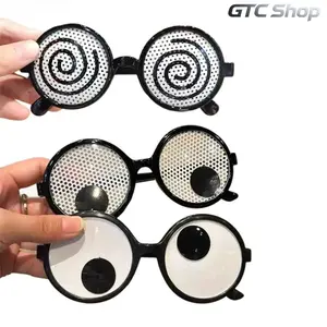 3-Pack Googly Eye Novelty Sunglasses, Wacky Spiral Funny Cartoon Party Shades, Perfect for Selfies Costume Parties Birthdays Festivals Photo Booth Props