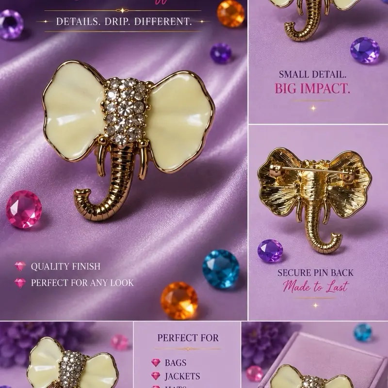 Elephant Brooch
