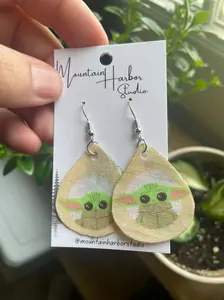Grogu Fabric Earrings