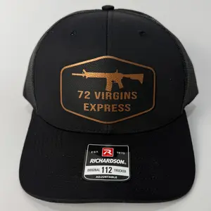 Richardson Original 112 Trucker Hat - 72 Virgins Express Design, Adjustable Snapback, Breathable Mesh Back, Adult OSFM, Veteran-Owned