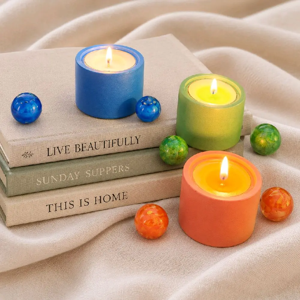 Handmade Scented Candle Tealight Holders, Decorative Vessels for Home Ambiance