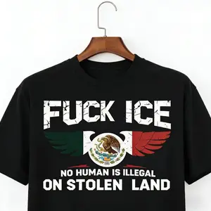 Fck Ice No Human Is Illegal Shirt, Fck ICE Mexico Flag Shirt, Abolish ICE Shirt, Human Rights Activist T-Shirt, Immigration Human Rights Gifts T-Shirt