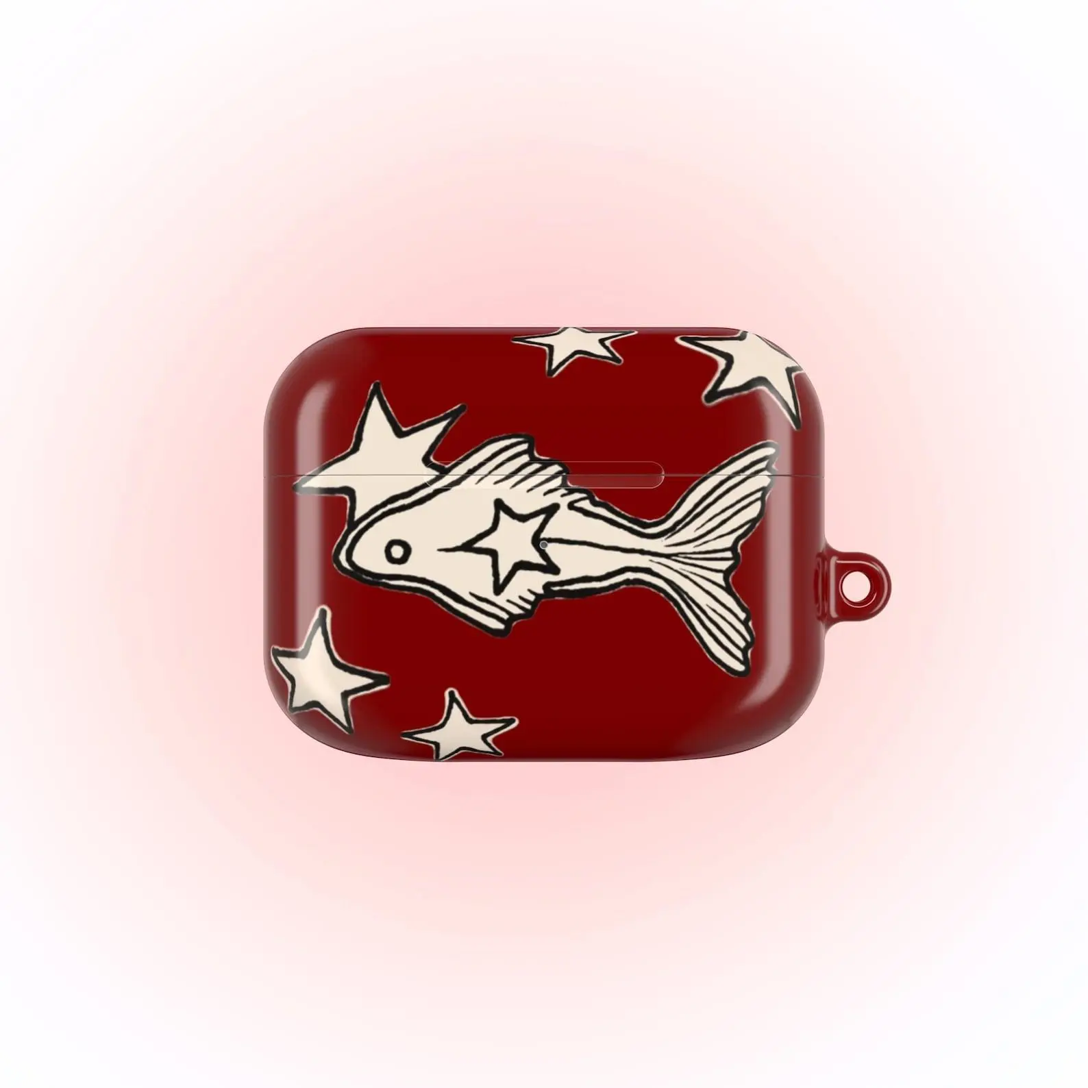 Red Star Goldfish AirPod Case, Y2K Grunge Cover Cute Aesthetic Headphone Accessories Kawaii Gift