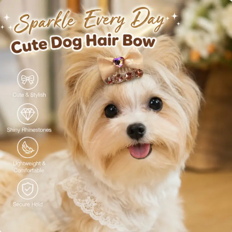 Shiny every day - Super cute dog bow hair clips, adorable and elegant dog hair clips - perfect choice for photos and special occasions