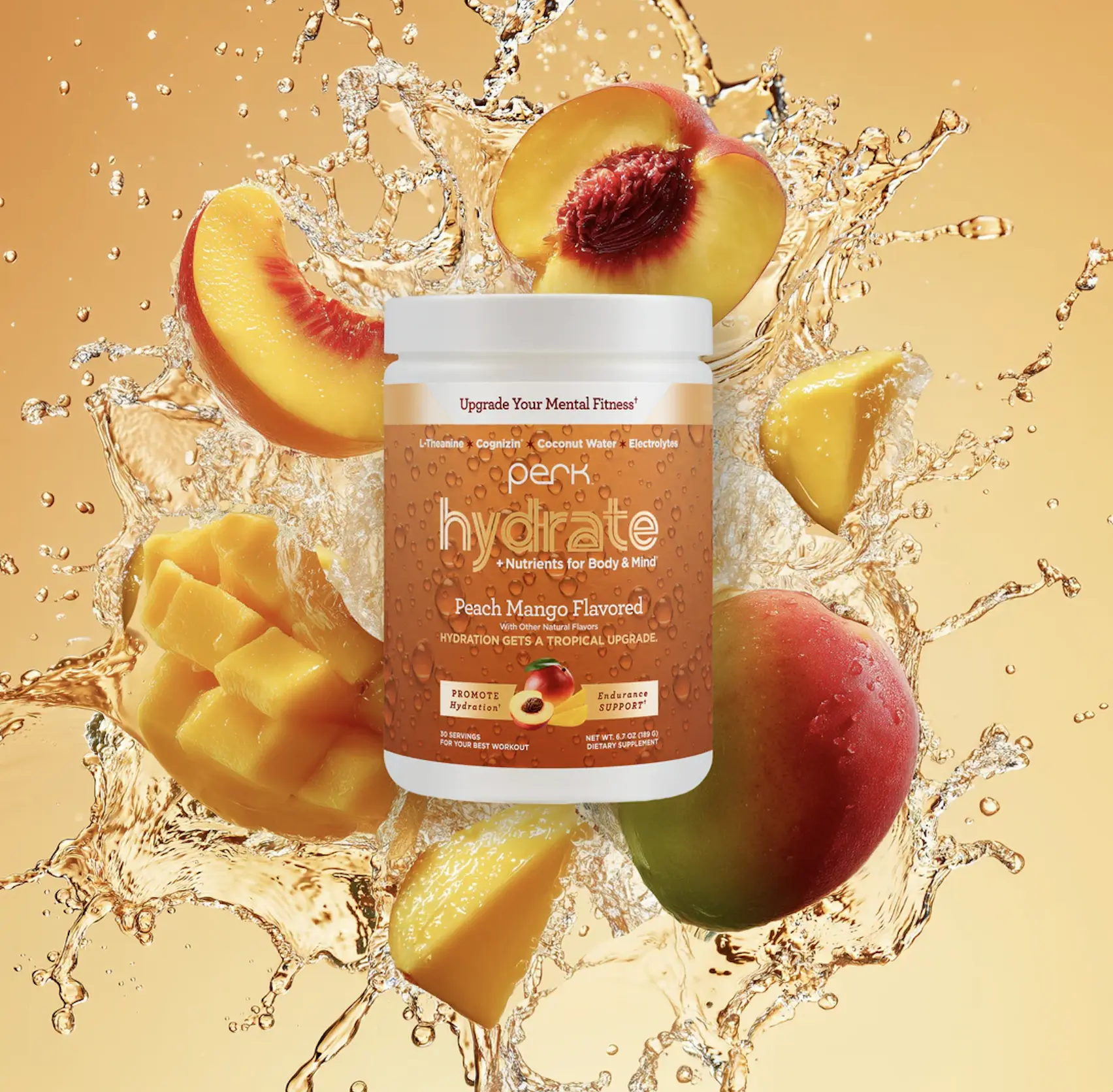 Perk Hydrate + Nutrients for Body & Mind Powder Mix Beverage