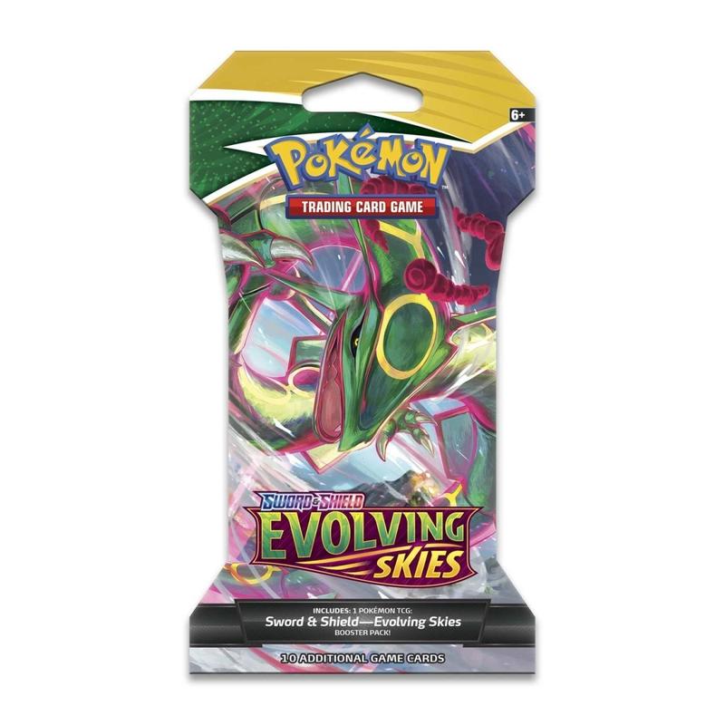 Pokémon TCG: Sword & Shield- Evolving Skies Sleeved Booster Pack (ONE PACK) (10 Cards)(NO REFUNDS OR RETURNS ONCE PURCHASED)
