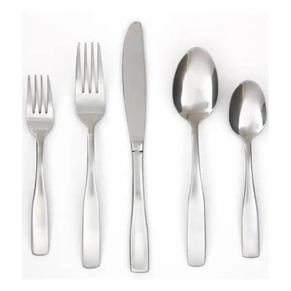 Cambridge 26320CSLG12 Madison 20-Piece 18-0 Stainless Steel Satin Flatware Set - Kitchen Cutlery, Tableware Set with Forks, Spoons, Knives