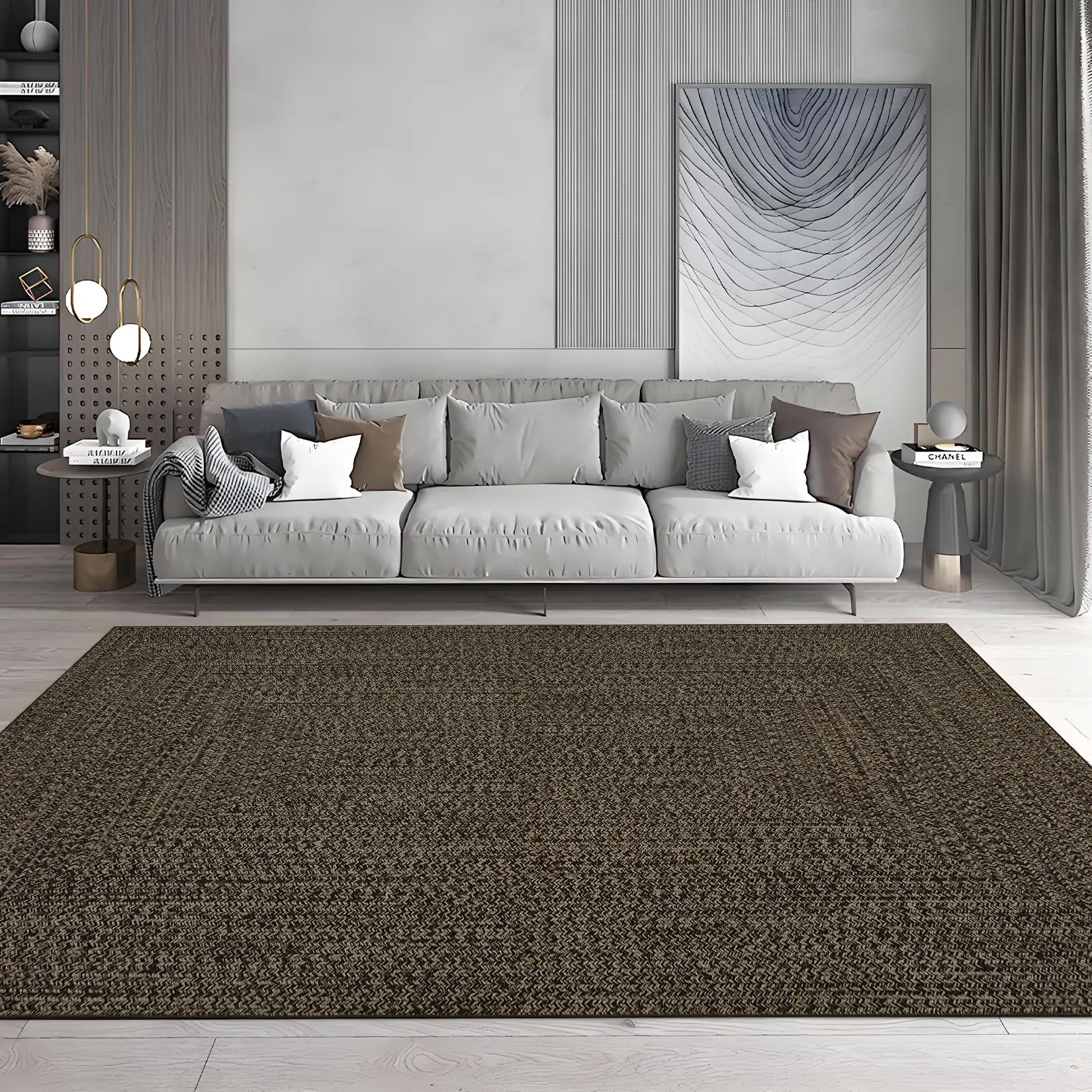 Machine Washable 3x5 Area Rug for Living Room Non-Slip Bedroom Stain Resistant & Low Pile Modern Rug Easy-Cleaning Dining Room Office Rustic Floor Carpets Home Decor