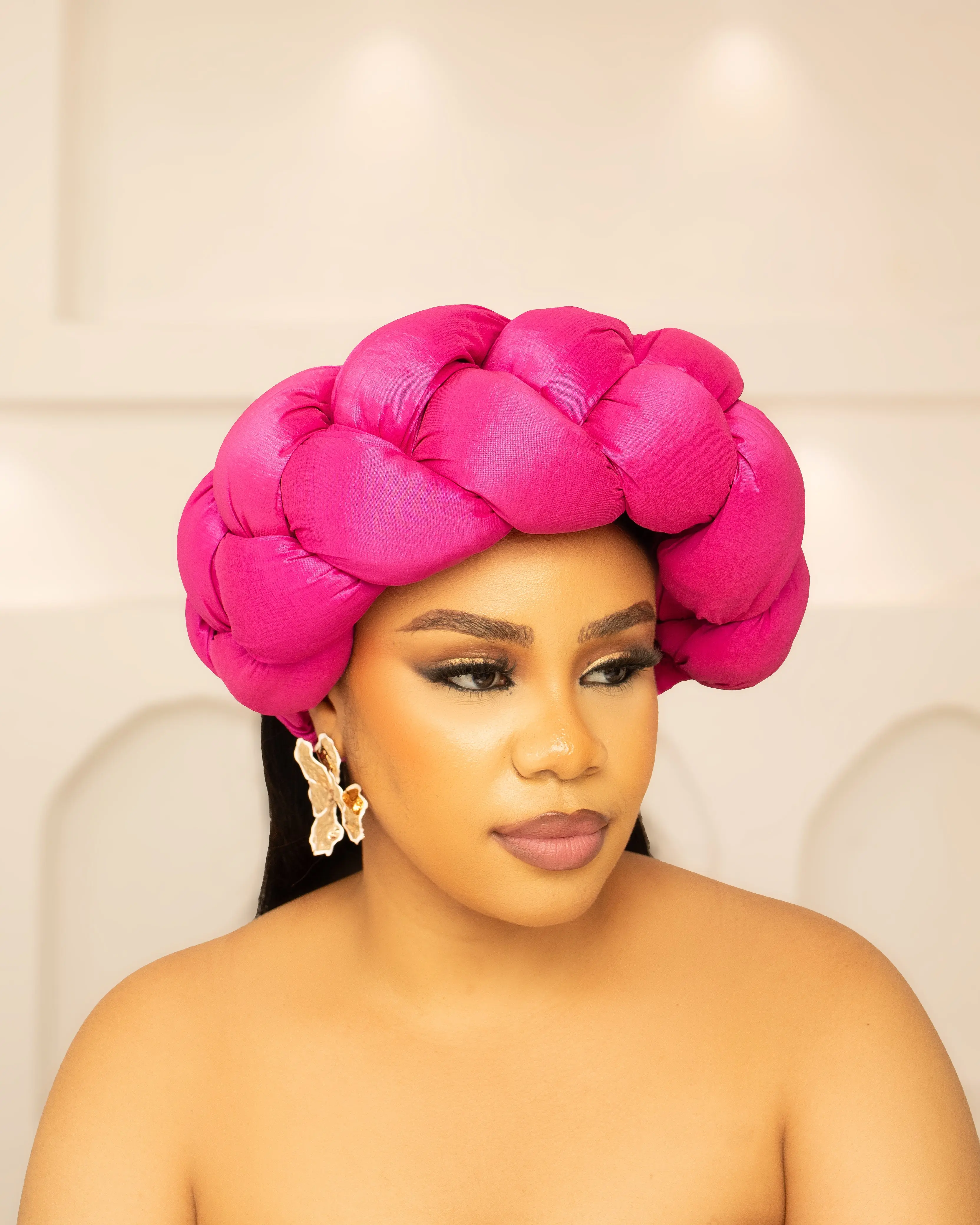 ZURI AFRICAN BRAIDED HAIRBAND (FUSHIA PINK)