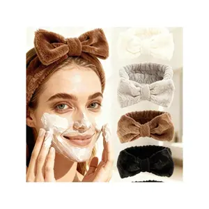 4 Pack Spa Headbands For Women, Microfiber Hair Band Skincare Headbands For Women Girls,Soft Headband For Washing Face Make Up Headbands