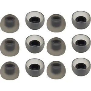 6 Pairs Silicone Eartips for Galaxy Buds 2 Ear Tips,Upgraded 3 Size Anti-Slip Tips with Dust Guard for Samsung Galaxy Buds 2 Replacement Tips,Flexible SM-R177 Ear Tips Fit in The Charging Case-Black