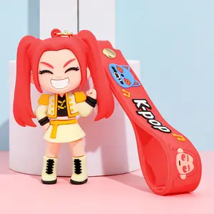 KPop Girl-Inspired Keychain Pendant – Cute Cartoon Anime Bag Charm | High-Quality Backpack Accessory | Gift for Kids & Students