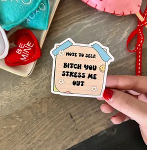 Funny Positive Affirmation Sticker - Humor Stickers for Mental Health - Ideal for Kindle & Laptop Users - Colorful Decorative Light Ornaments