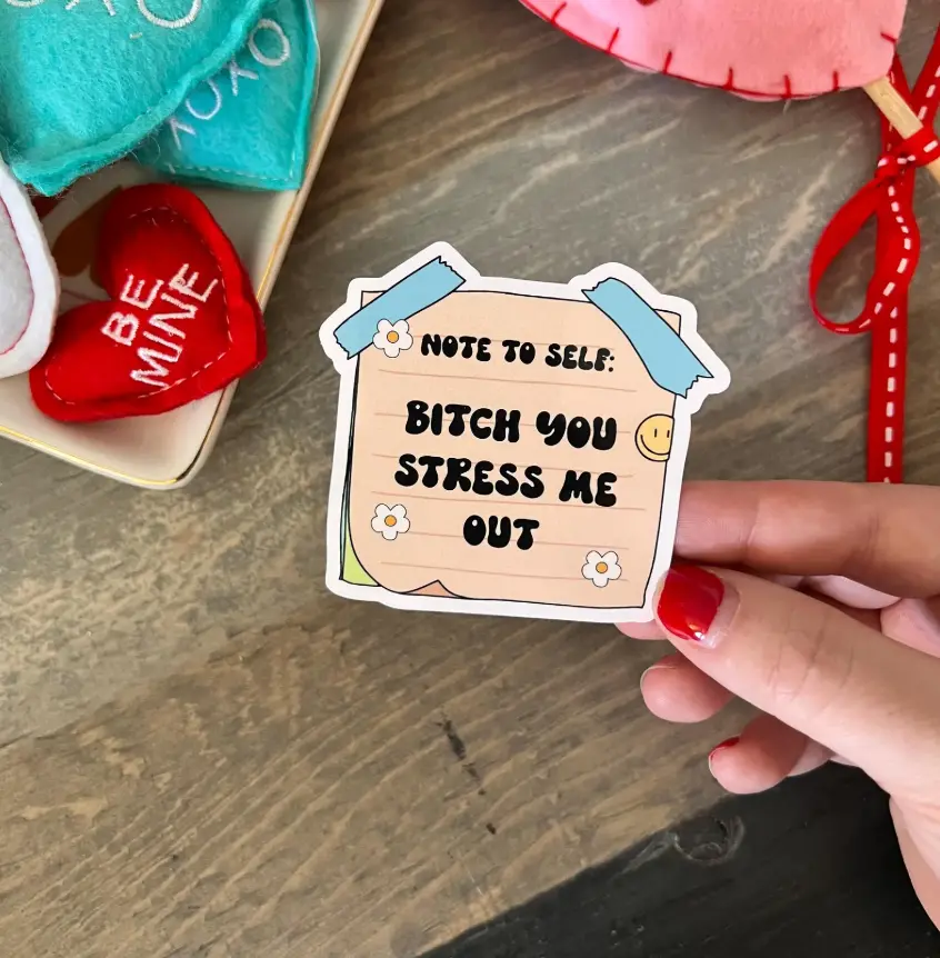 Funny Positive Affirmation Sticker - Humor Stickers for Mental Health - Ideal for Kindle & Laptop Users - Colorful Decorative Light Ornaments
