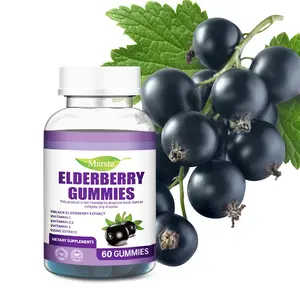 Elderberry Gummies with Zinc and Vitamin C for Adults & Kids - Natural Immune Support - Black Sambucus Elderberries - Powerful Multiminerals Supplement - Gluten-Free, Non-GMO, Vegan Friendly, 60PCS