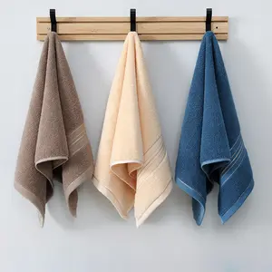 3 Pcs Pure Cotton Hand Towels, Ultra Soft Highly Absorbent Quick Dry Towels with Gold Stripe, for Bathroom Gym Hotel Daily Use,Perfect Mother's Day Gift