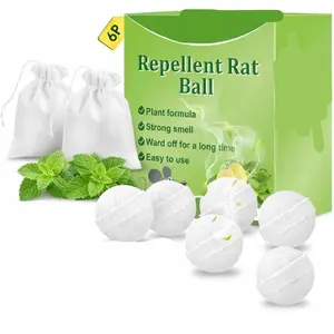 6 Pack Mouse Repellent Balls with Peppermint Oil – Natural Mice & Rat Repellent, Long Lasting  Protection, Safe for Pets & Kids, Rodent Deterrent for Home, Garage