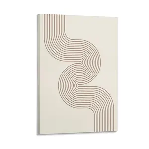 Elegant Neutral Abstract Prints—minimalist Boho Decor for Mid-century Modern-inspired Bedrooms. Poster Canvas Wall Art For Bedroom Decor Bar Office Room Decor Gift