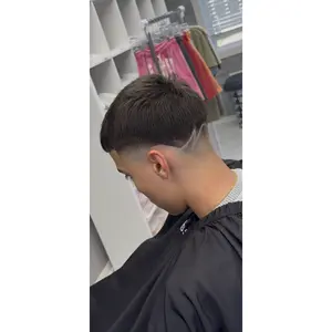 FADED DEPT. HAIRCUT WITH 1 ADD ON SERVICE ( DESIGNS / EYEBROWS / BEARDS )