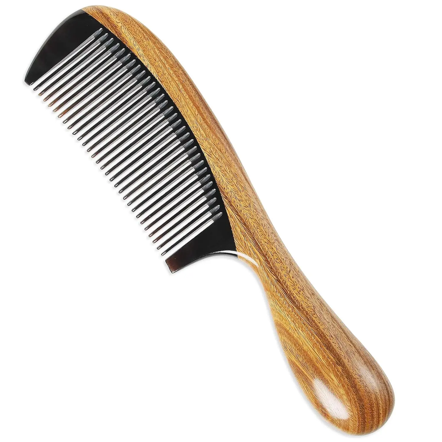 Onedor Buffalo Horn Sandalwood Wooden Hair Combs