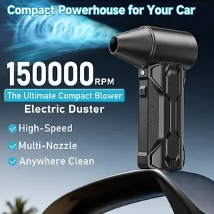 180W Ultra-Powerful Air Duster: 150K RPM for Violent Dust/Snow Removal. Blast Away Debris from PCs, Car AC Vents & Seat Corners, Furniture, Yard Leaves & Pet Hair. High-Speed Handheld Blower with Brushless Motor.