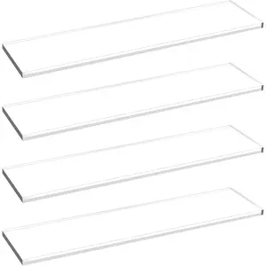 4 Pieces 13"L x 3"W Acrylic Medicine Cabinet Replacement Shelves, Durable Shelving Boards for Bathroom Kitchen Living Room Storage Organization