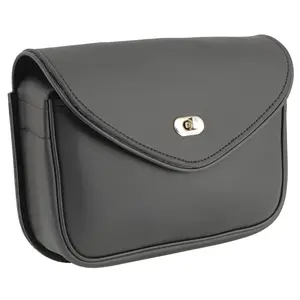 Milwaukee Leather Windshield Bag - PVC Motorcycle Storage w/ Turn Lock or Hook Closure - Fits Most Bikes