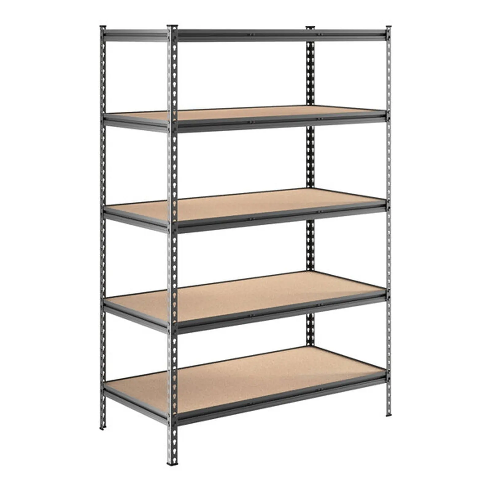 Lavex 24 x 36 Black Z- 4- Shelf Boltless Particle Board Shelving 72 Uprights WS-257b244872z5pbk